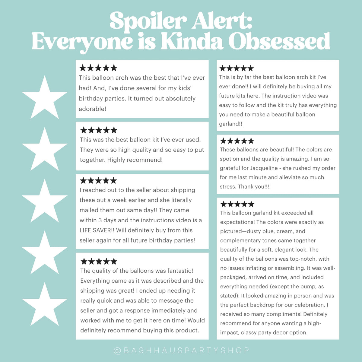 Customer reviews of our DIY balloon garland kits