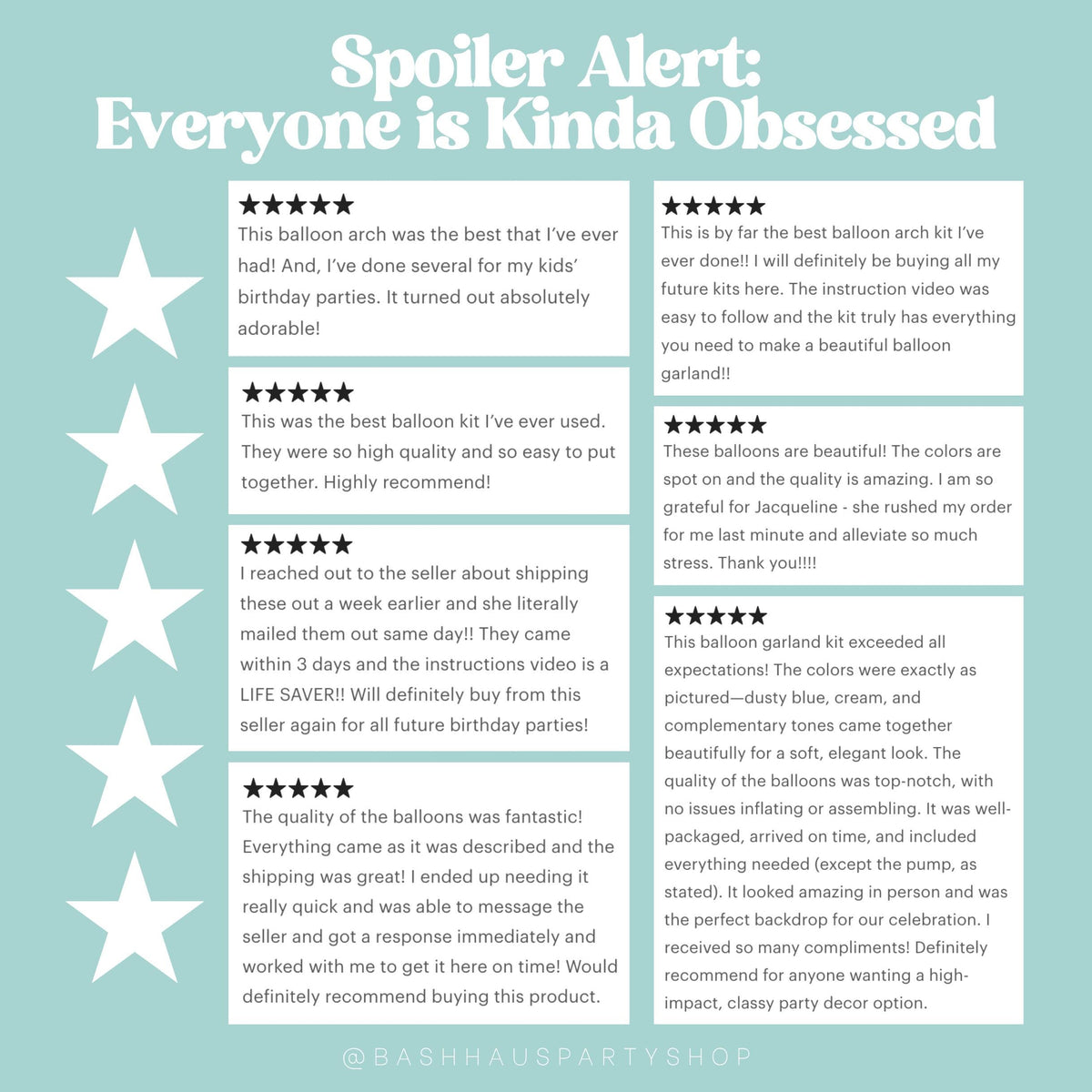 Customer reviews of our DIY balloon garland kits