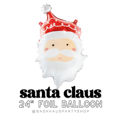 Santa Claus Foil DIY Party Balloons Christmas Holiday Table Centerpiece Photo Booth Prop Mantel Decor Entryway Greeter F