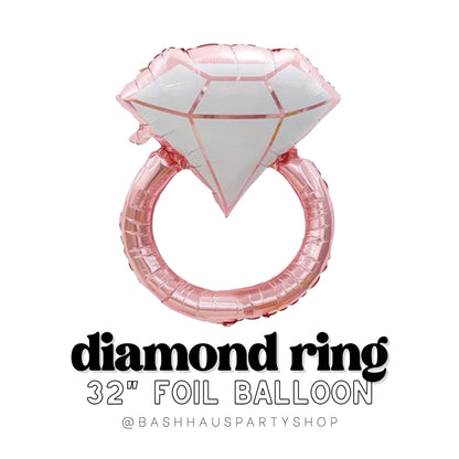 Pink Engagement Party Ring Foil 32 Inch Balloons DIY Bridal Shower Bachelorette She Said Yes Proposal Decor Photo Booth 