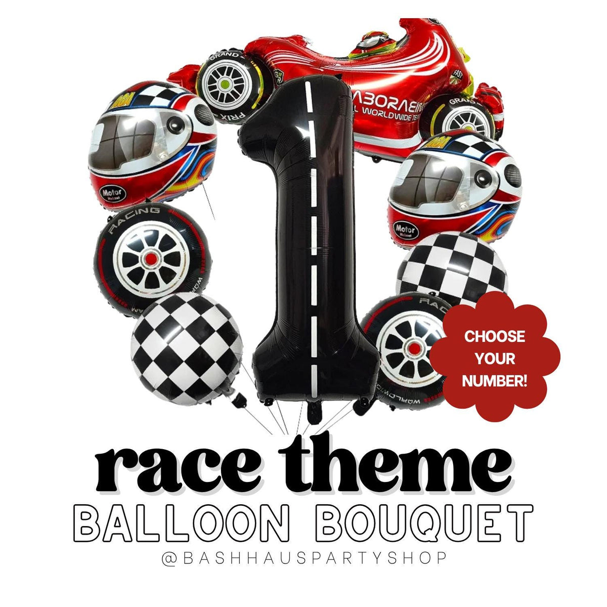 Race Theme Bouquet Checkered Flag Grand Prix Birthday Racing Car Finish Line Trophy Pit Stop Speedway First Lap Need Fou