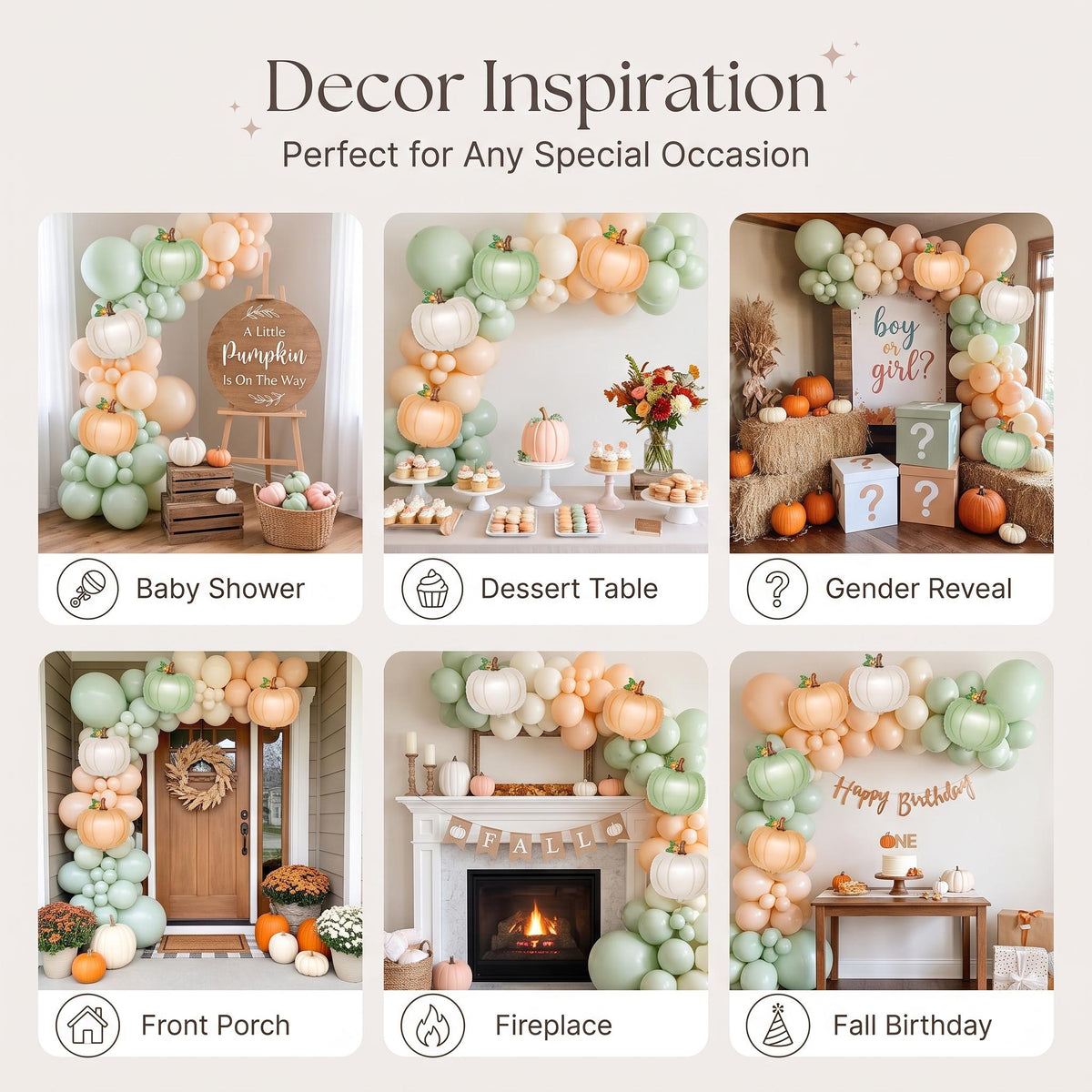 Six ways to style the A Little Pumpkin Is On The Way balloon garland