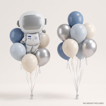 Space Astronaut foil balloon bouquet and latex-only balloon bouquet