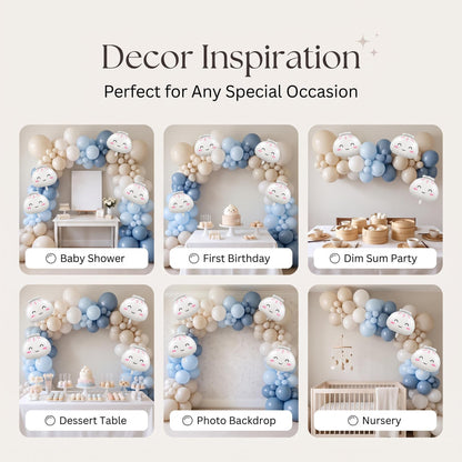 Six ways to style the Our Little Dumpling (Blue) balloon garland