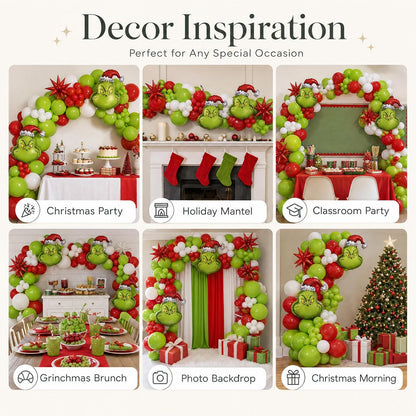 Six ways to style the Grinchmas Red & White (Licensed) balloon garland