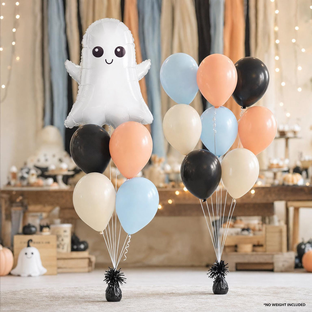 One Spooky Dude foil balloon bouquet and latex-only balloon bouquet