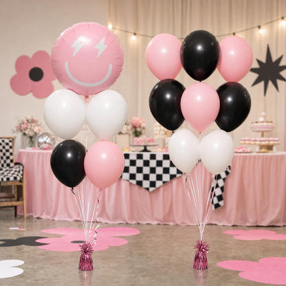 One Happy Girl (Pink) foil balloon bouquet and latex-only balloon bouquet
