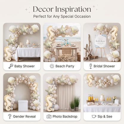Six ways to style the Sea You Soon (Neutral) balloon garland