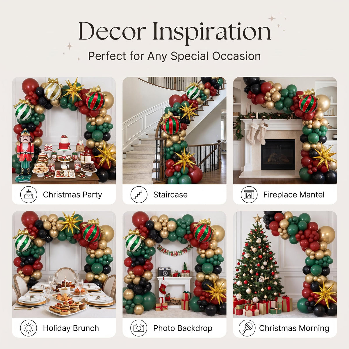 Six ways to style the Nutcracker Christmas balloon garland