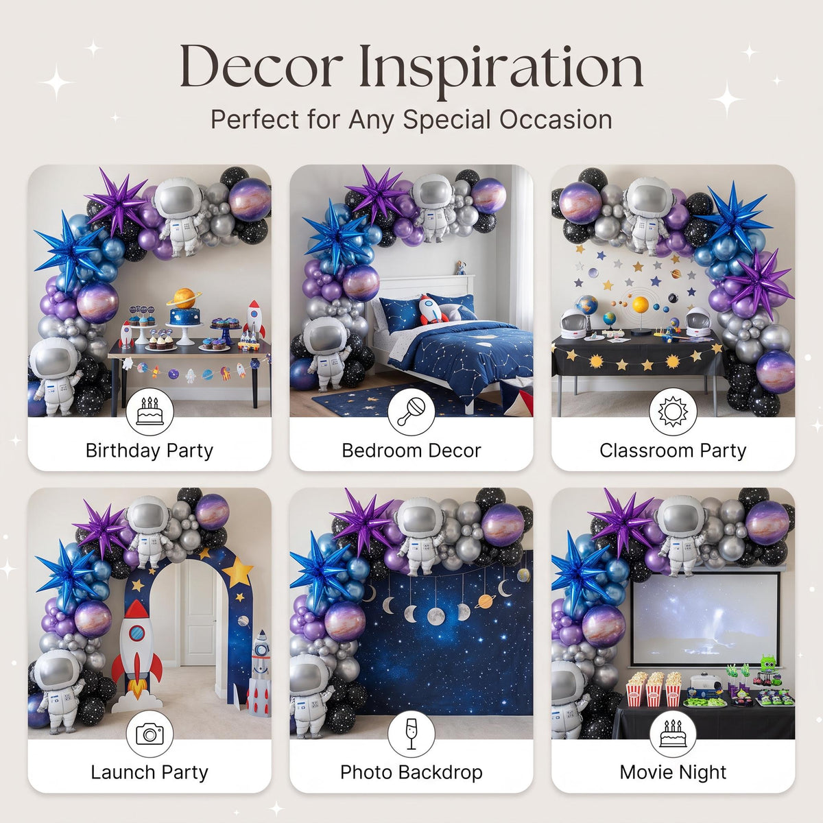 Six ways to style the Out Of This World balloon garland