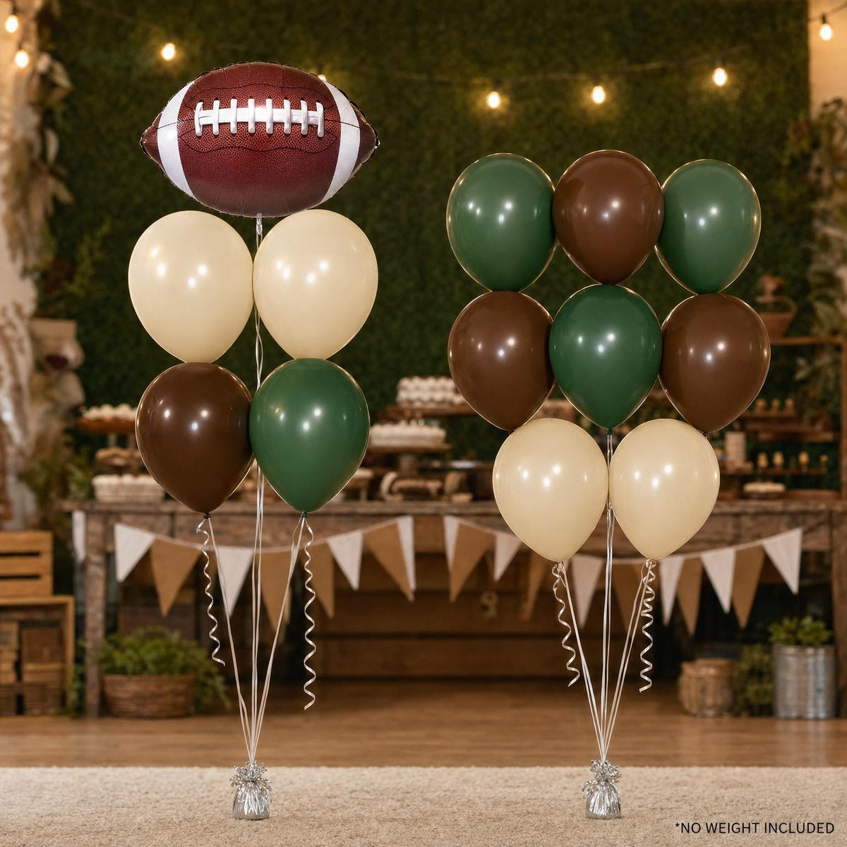 First Year Down foil balloon bouquet and latex-only balloon bouquet