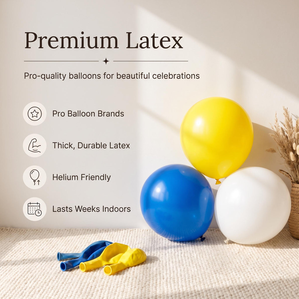 Premium latex balloons in the Amalfi Coast kit colors