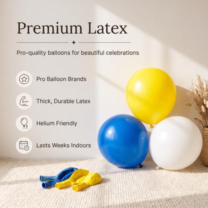 Premium latex balloons in the Amalfi Coast kit colors