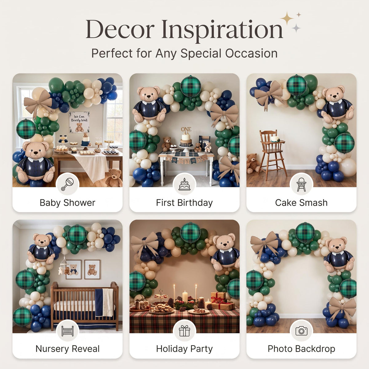 Six ways to style the Preppy Teddy Bear balloon garland