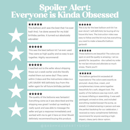 Customer reviews of our DIY balloon garland kits
