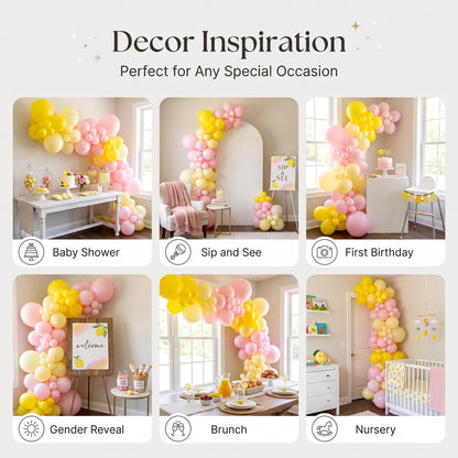 Six ways to style the A Little Lemon balloon garland