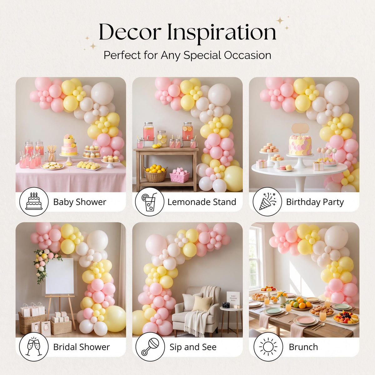 Six ways to style the Pink Lemonade balloon garland