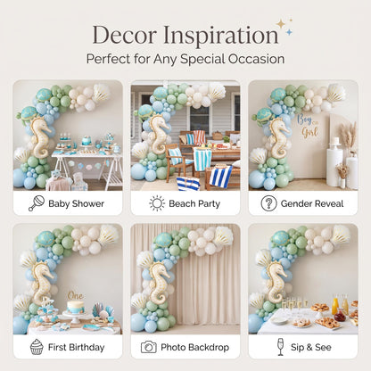 Six ways to style the Sea You Soon (Turtle) balloon garland