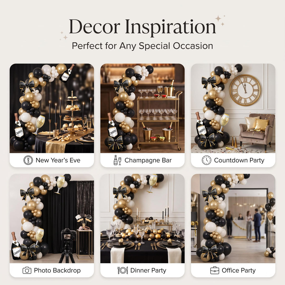 Six ways to style the Cheers To 2027 balloon garland