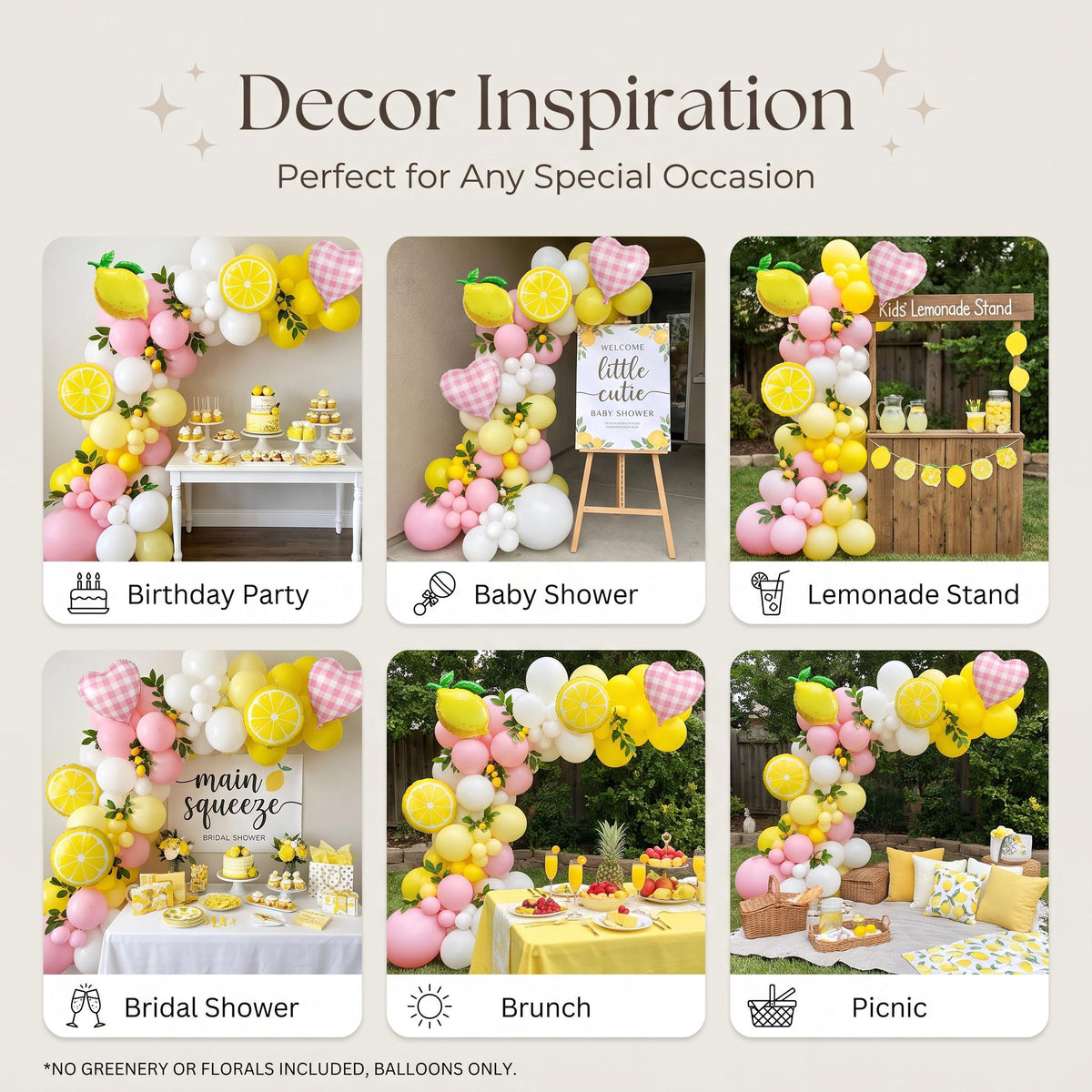 Six ways to style the Freshly Squeezed balloon garland