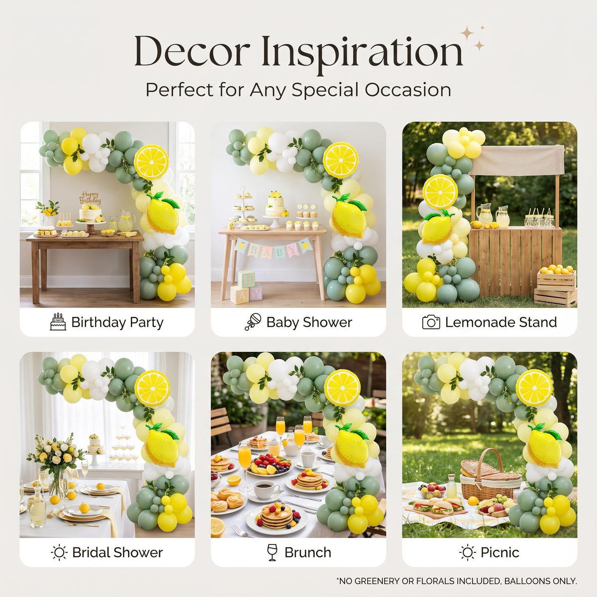 Six ways to style the Freshly Squeezed (Eucalyptus) balloon garland