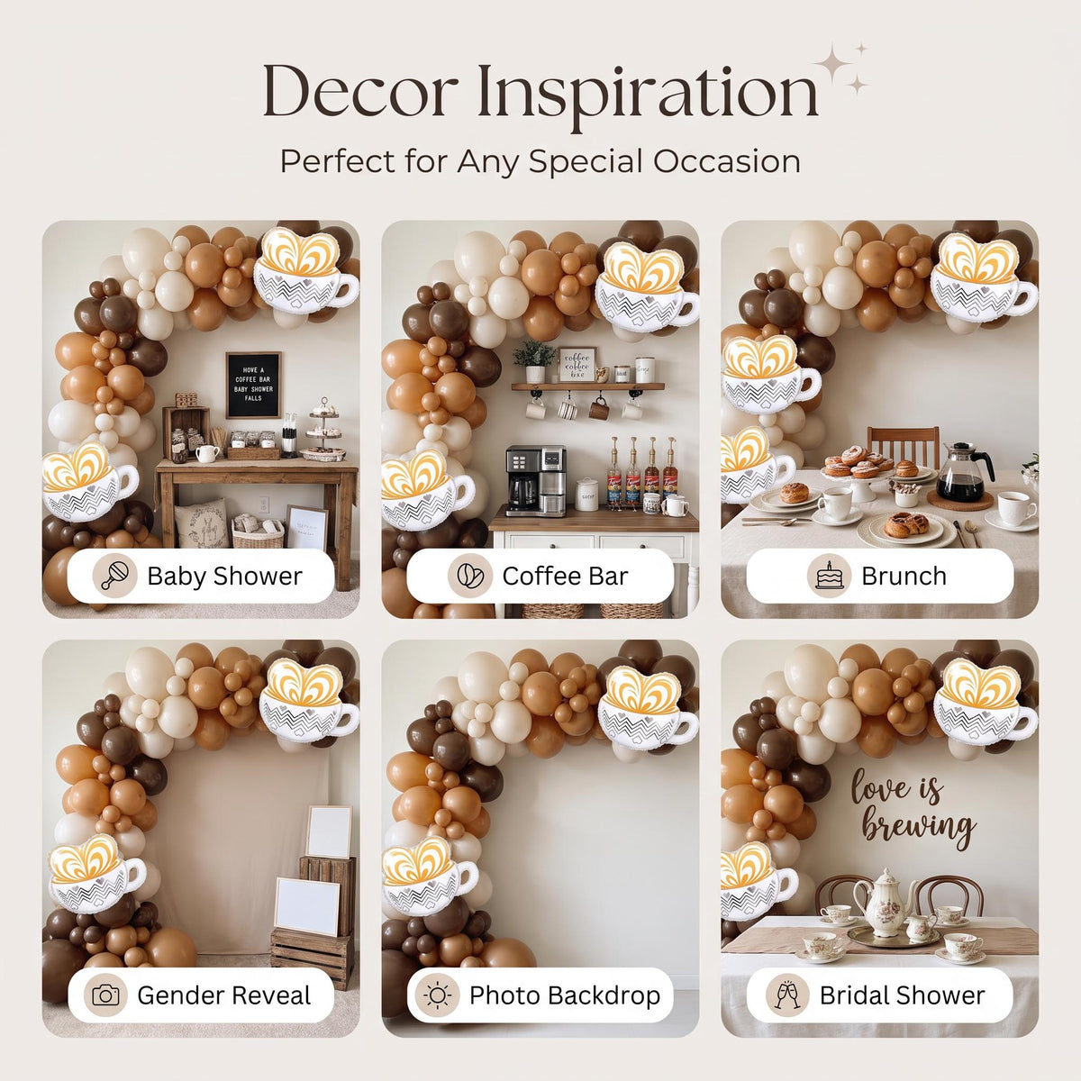 Six ways to style the Baby Is Brewing balloon garland
