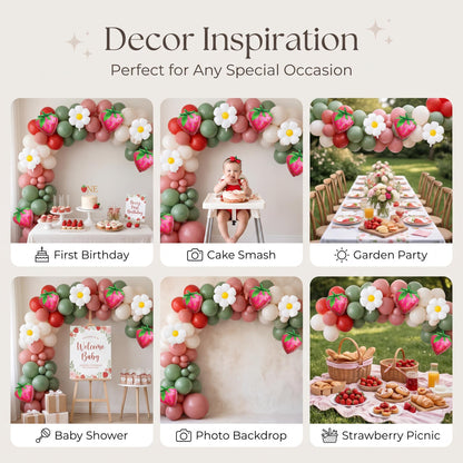 Six ways to style the Berry First Birthday balloon garland