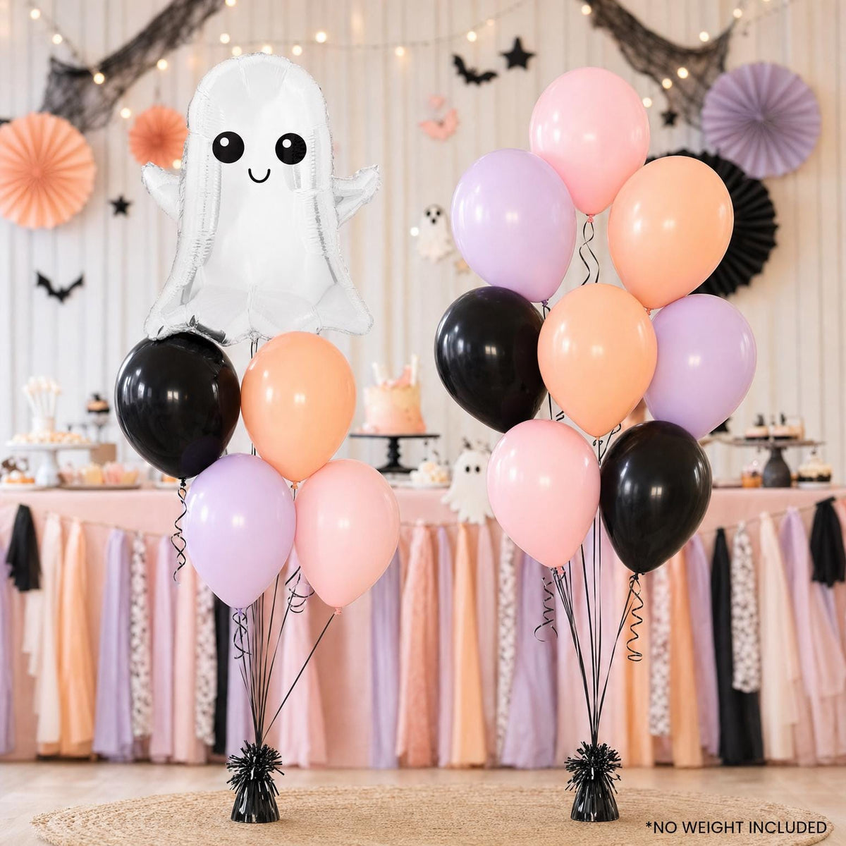 Spooky One foil balloon bouquet and latex-only balloon bouquet