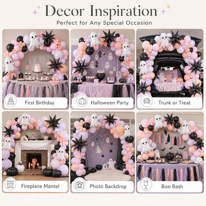 Six ways to style the Spooky One balloon garland