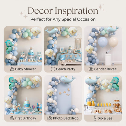 Six ways to style the Sea You Soon (Blue) balloon garland