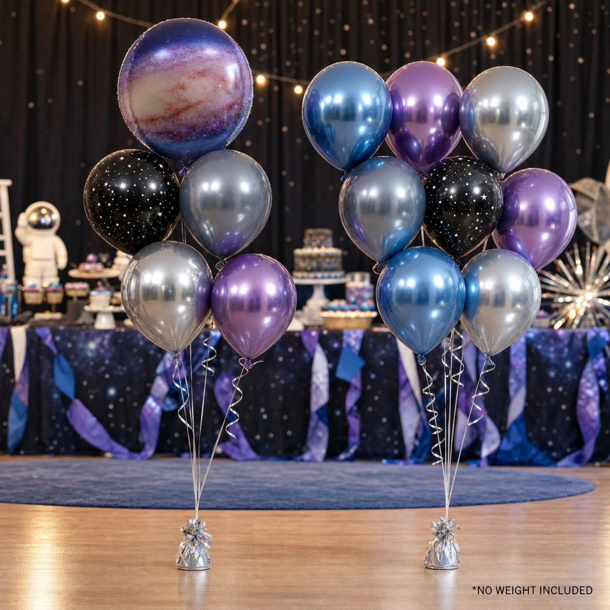 Out Of This World foil balloon bouquet and latex-only balloon bouquet