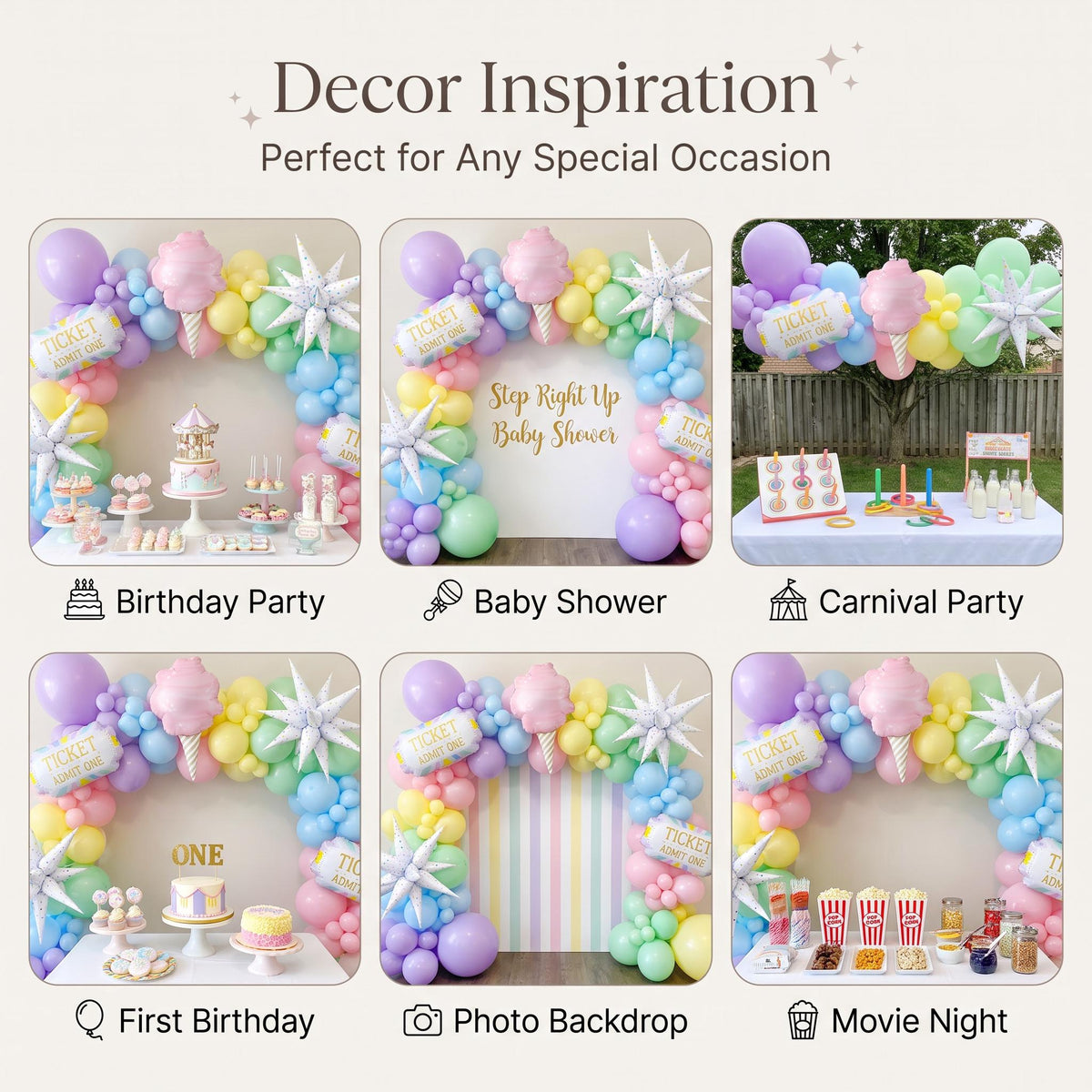 Six ways to style the Pastel Circus balloon garland