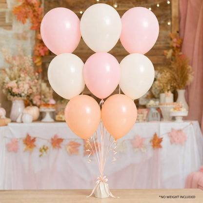 A Little Pumpkin Is On The Way foil balloon bouquet and latex-only balloon bouquet