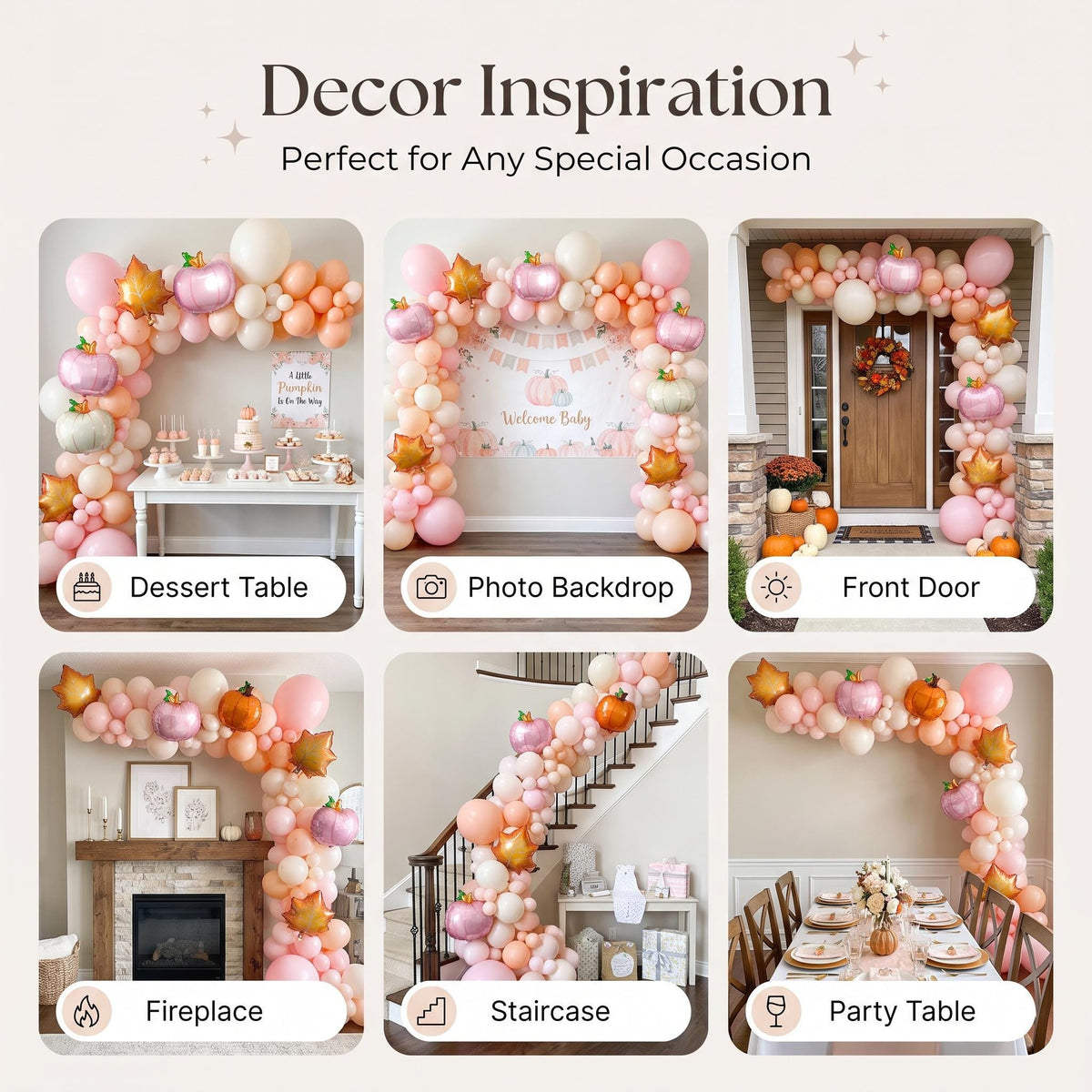 Six ways to style the A Little Pumpkin Is On The Way balloon garland