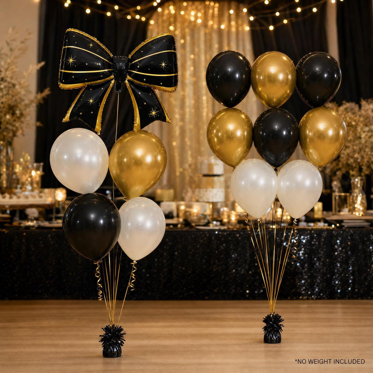 Cheers To 2027 foil balloon bouquet and latex-only balloon bouquet