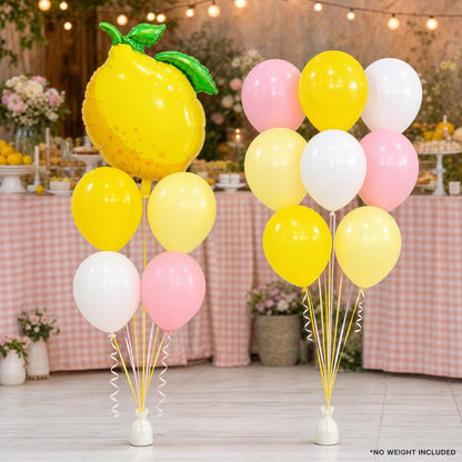 Freshly Squeezed foil balloon bouquet and latex-only balloon bouquet